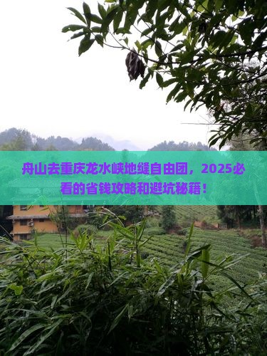 舟山去重庆龙水峡地缝自由团