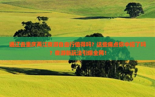 通辽去重庆两江夜游自由行