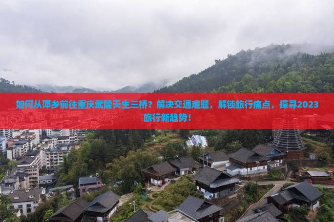 如何从萍乡前往重庆武隆天生三桥？解决交通难题，解锁旅行痛点，探寻2023旅行新趋势！