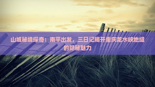 山城秘境探奇：南平出发，三日记揭开重庆龙水峡地缝的隐秘魅力