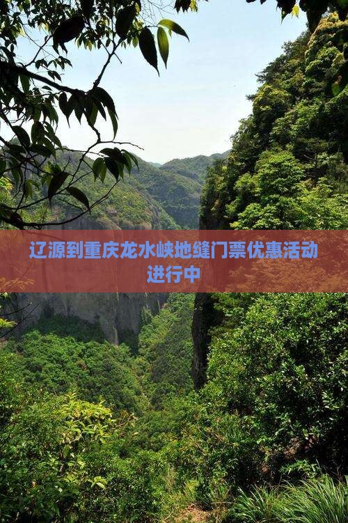 辽源到重庆龙水峡地缝门票优惠活动进行中
