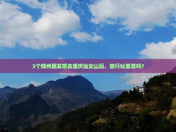 3个锦州朋友想去重庆仙女山玩，旅行社靠谱吗？