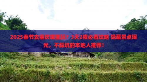 春节去重庆哪里玩