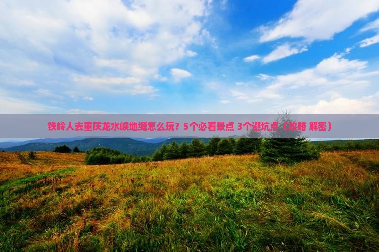 铁岭去重庆龙水峡地缝攻略