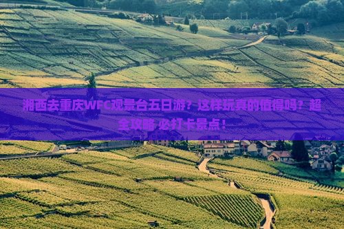 湘西去重庆wfc观景台五日游
