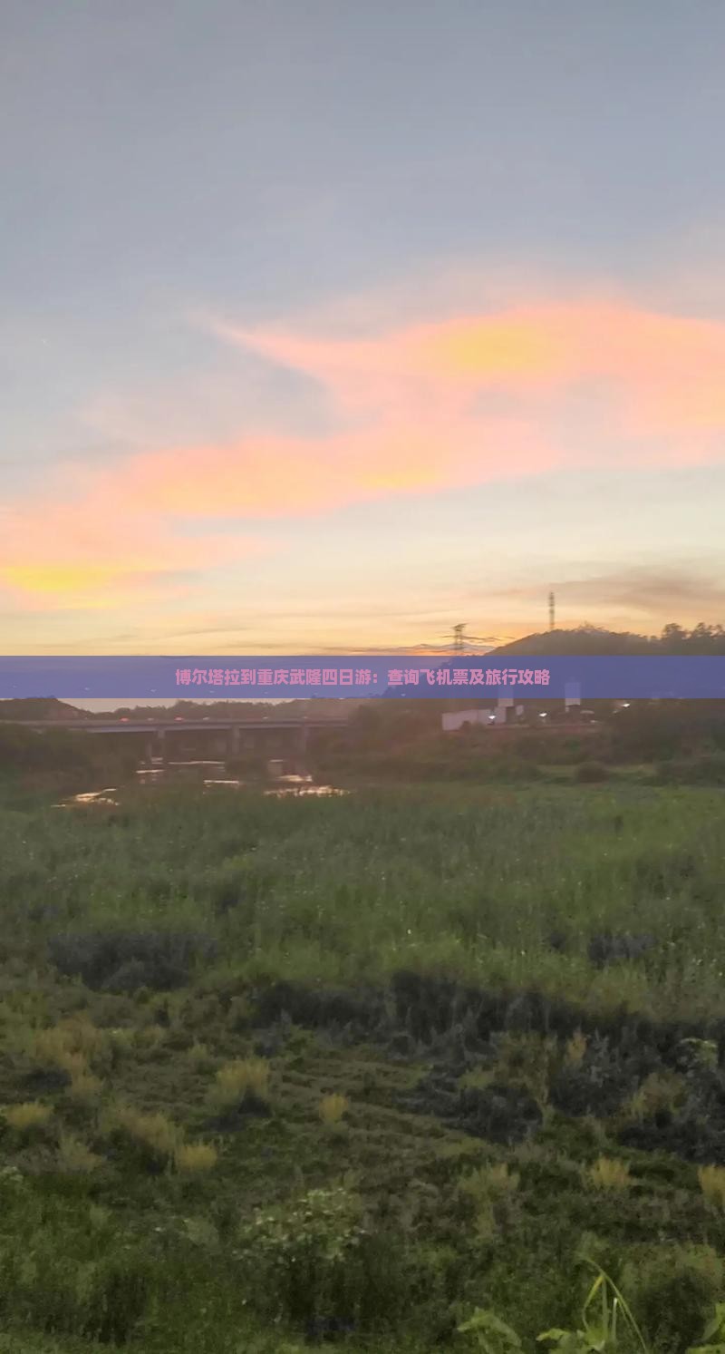 博尔塔拉到重庆武隆四日游：查询飞机票及旅行攻略