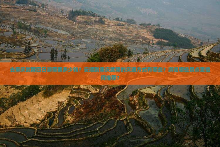 去重庆武隆四日游需要多少钱？安顺到重庆武隆的交通方式有哪些？游览哪些景点更值得推荐？