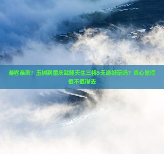 游客亲测！玉树到重庆武隆天生三桥5天游好玩吗？真心觉得值不值得去