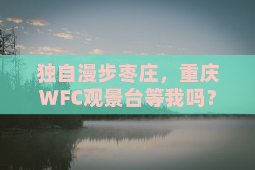 独自漫步枣庄，重庆WFC观景台等我吗？
