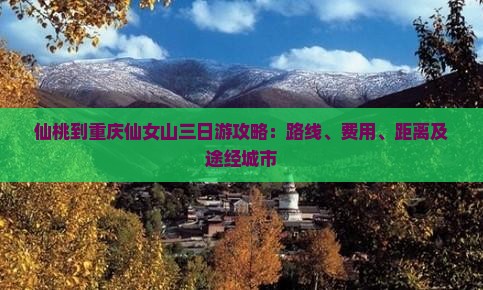 仙桃到重庆仙女山三日游