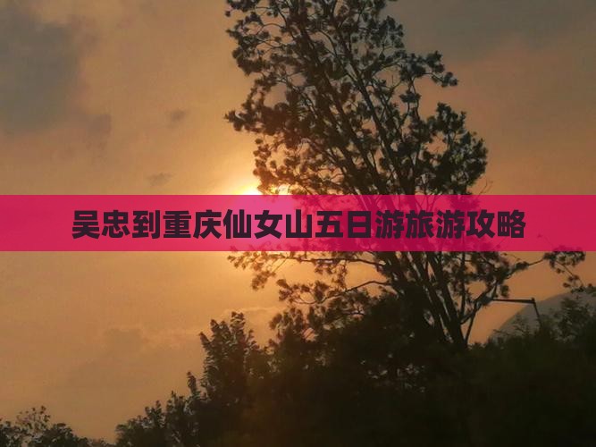 吴忠去重庆仙女山五日游