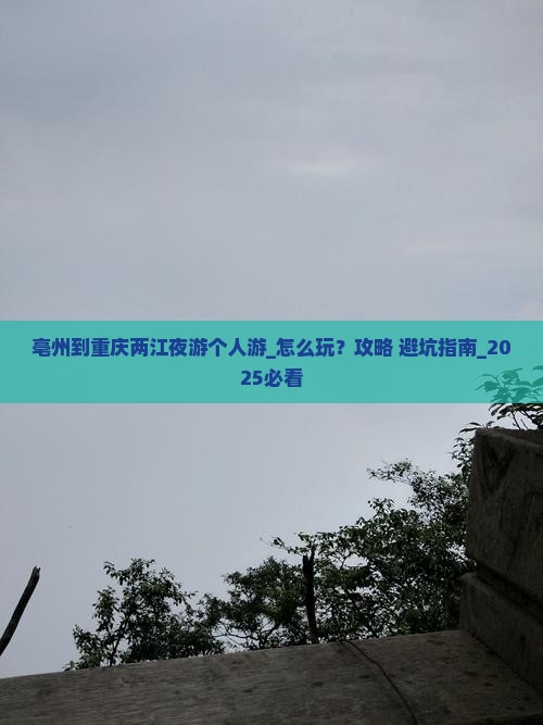 亳州到重庆两江夜游个人游