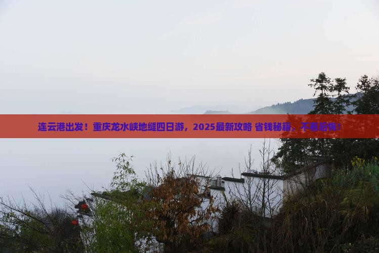 连云港去重庆龙水峡地缝四日游