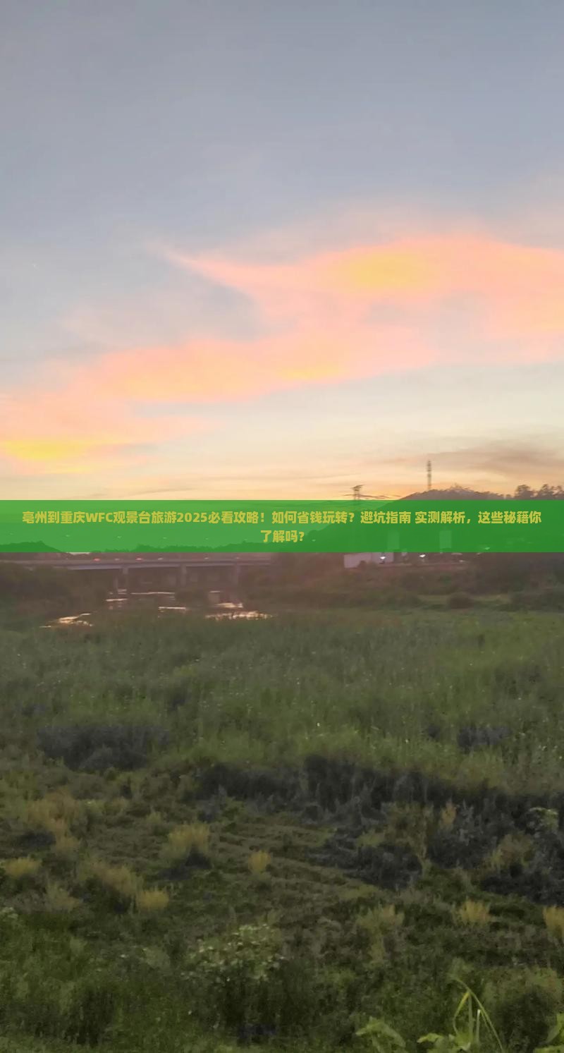 亳州到重庆wfc观景台旅游