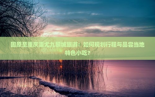 固原至重庆蚩尤九黎城旅游：如何规划行程与品尝当地特色小吃？