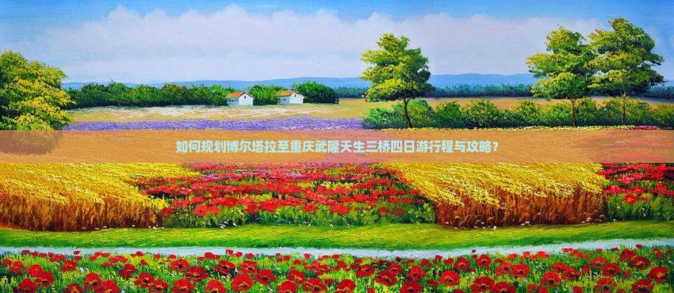如何规划博尔塔拉至重庆武隆天生三桥四日游行程与攻略？