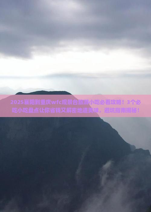 襄阳到重庆wfc观景台旅游小吃