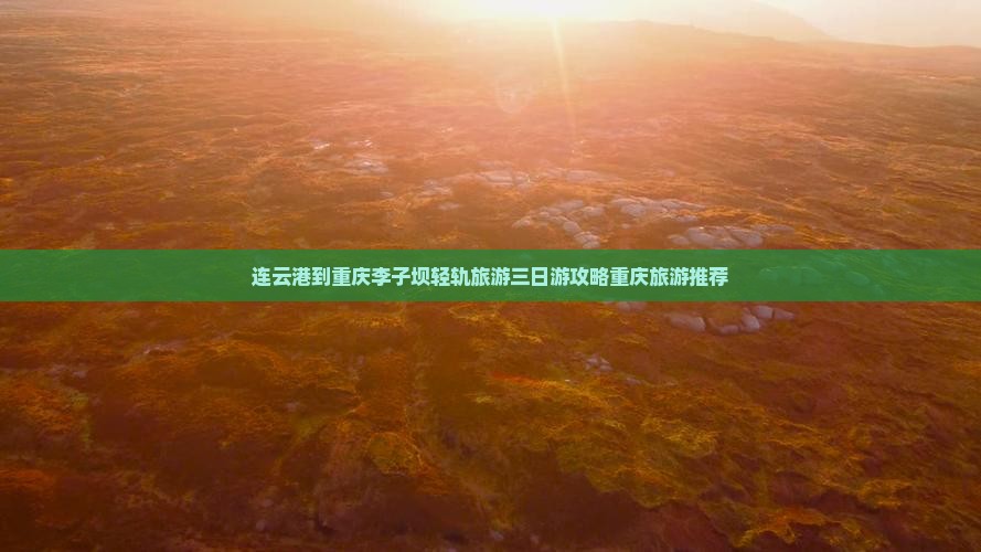 连云港到重庆李子坝轻轨站三日游