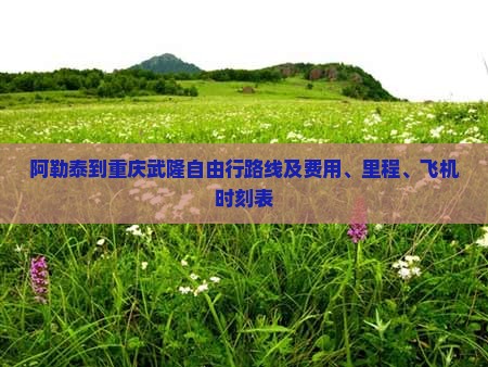 阿勒泰到重庆武隆自由行
