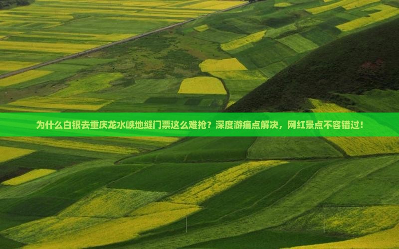 白银去重庆龙水峡地缝门票 白银去重庆龙水峡地缝门票