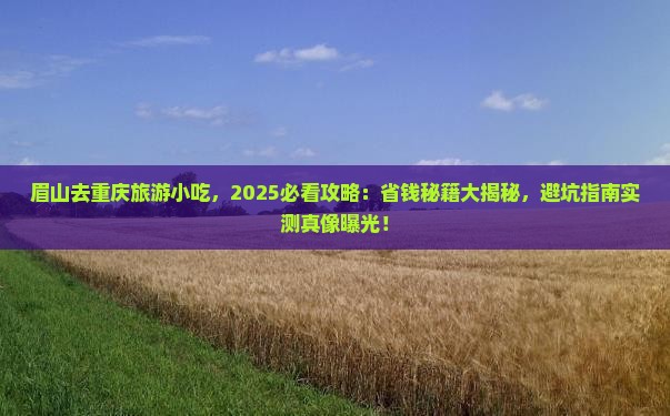 眉山去重庆旅游小吃
