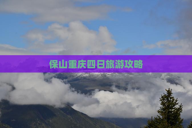 保山去重庆四日游
