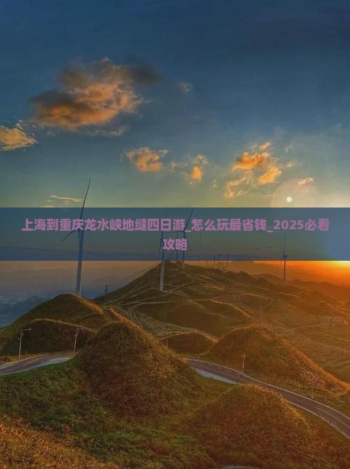上海到重庆龙水峡地缝四日游