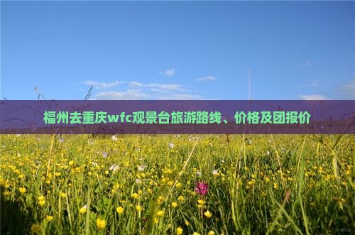 福州去重庆wfc观景台旅游