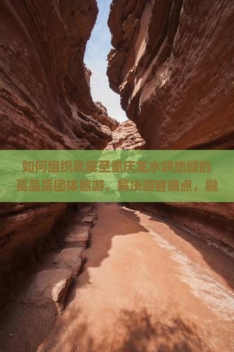 如何组织武威至重庆龙水峡地缝的高品质团体旅游，解决游客痛点，融入新潮流热词体验？