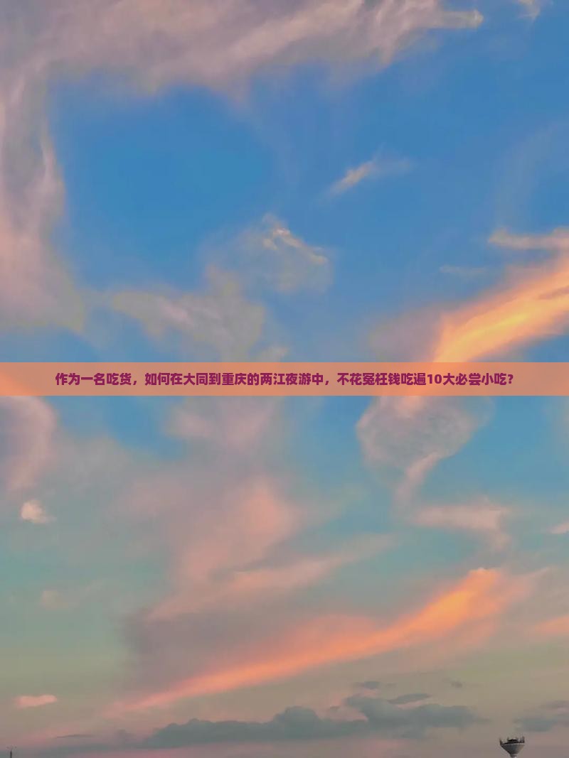 大同到重庆两江夜游旅游小吃