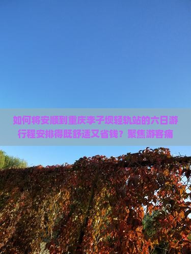 安顺到重庆李子坝轻轨站六日游