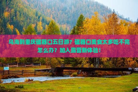 乌海到重庆磁器口五日游
