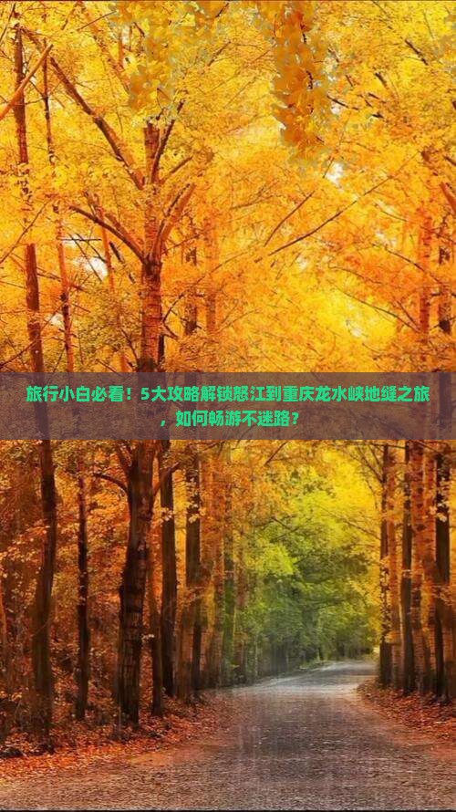 怒江去重庆龙水峡地缝攻略