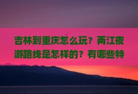 吉林到重庆两江夜游旅游小吃