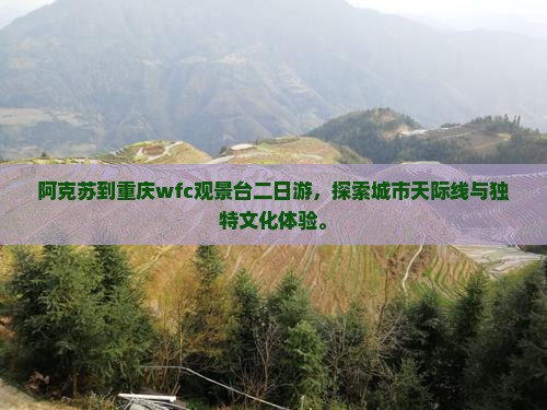 阿克苏到重庆wfc观景台二日游