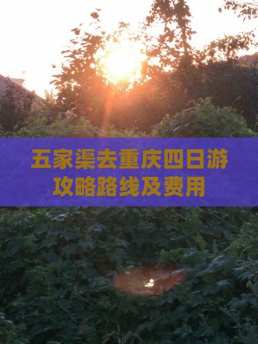 五家渠去重庆四日游攻略路线及费用
