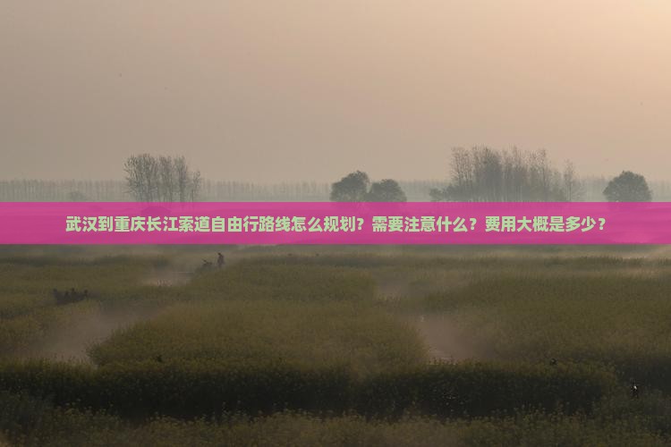 武汉到重庆长江索道自由行