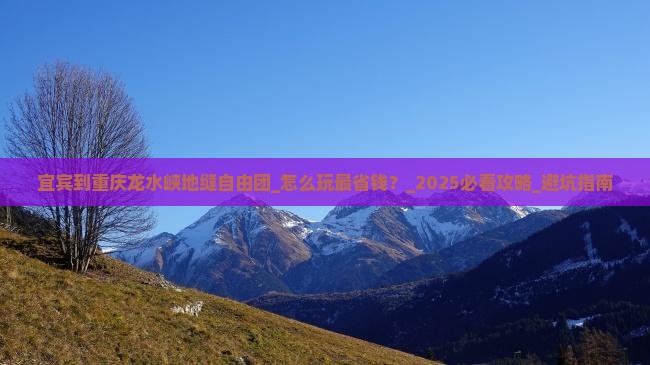 宜宾到重庆龙水峡地缝自由团