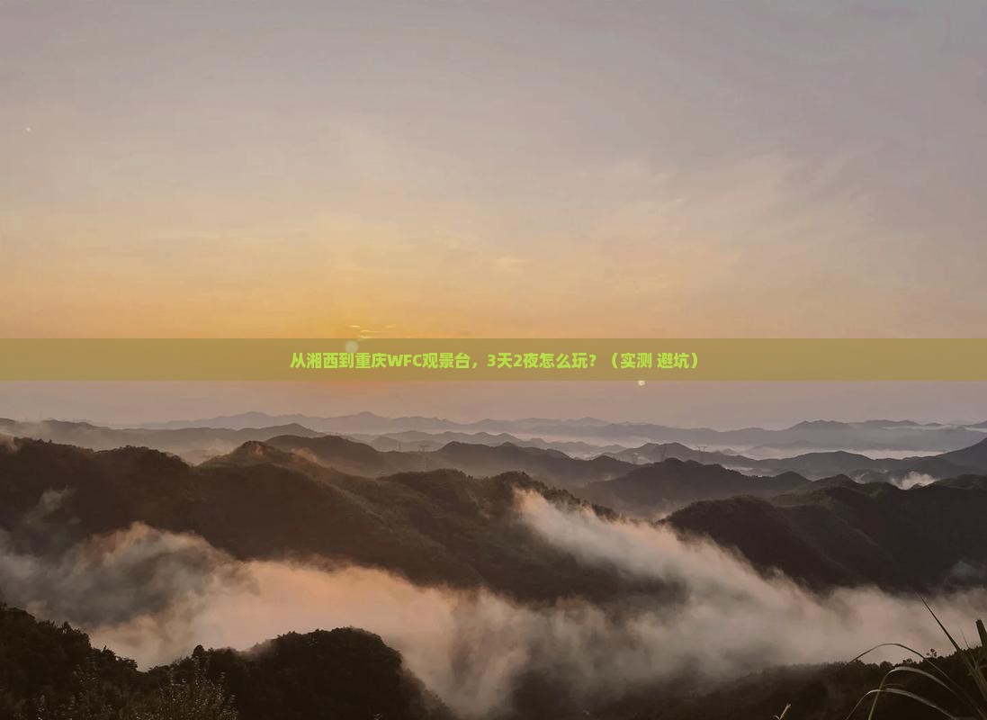 湘西去重庆wfc观景台自由行