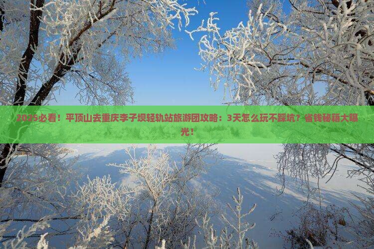 平顶山去重庆李子坝轻轨站大型旅游团