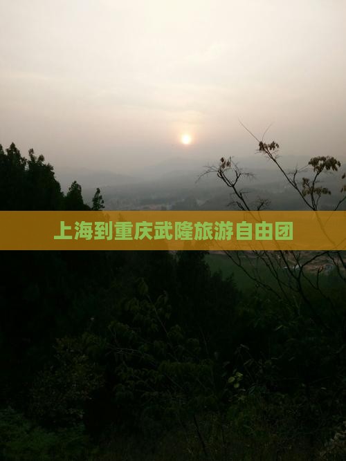 上海到重庆武隆自由团
