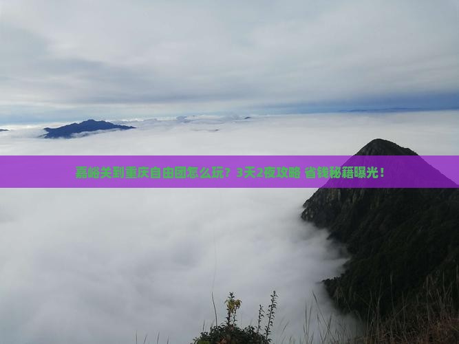嘉峪关到重庆自由团