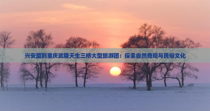 兴安盟到重庆武隆天生三桥大型旅游团