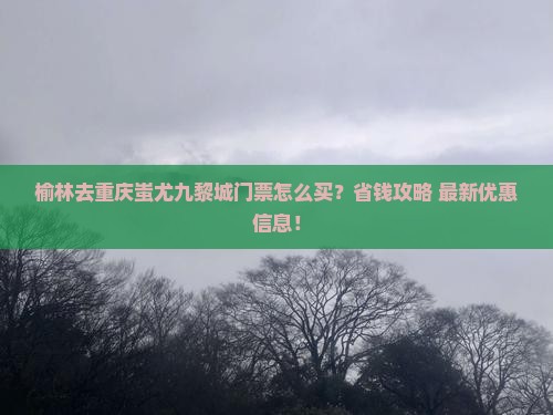 榆林去重庆蚩尤九黎城门票