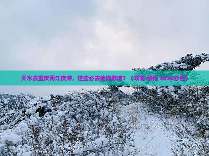 天水去重庆两江夜游必去地