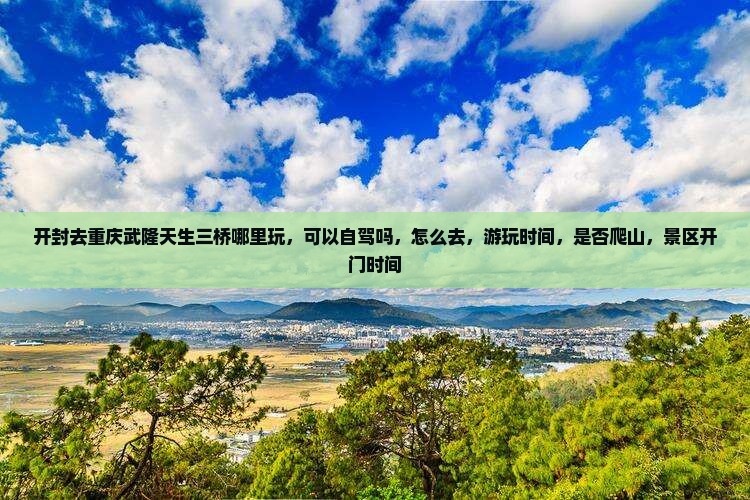 开封去重庆武隆天生三桥哪里玩