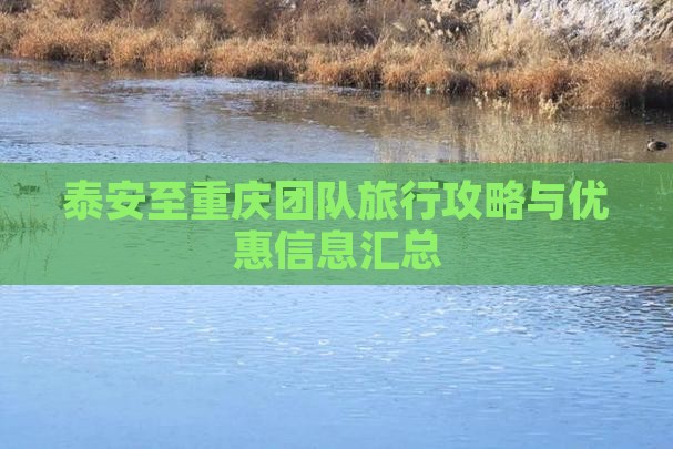 泰安至重庆团队旅行攻略与优惠信息汇总