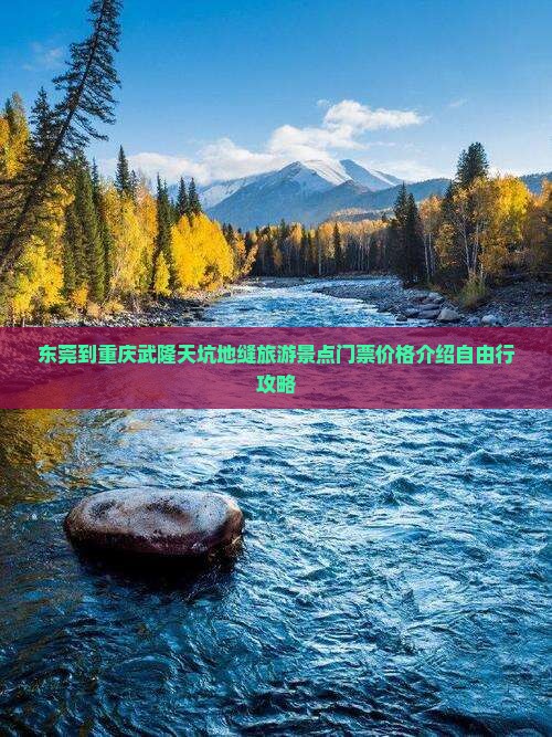 东莞到重庆武隆天坑地缝旅游景点门票价格介绍自由行攻略