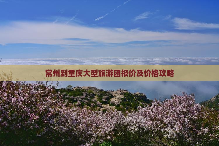 常州到重庆大型旅游团