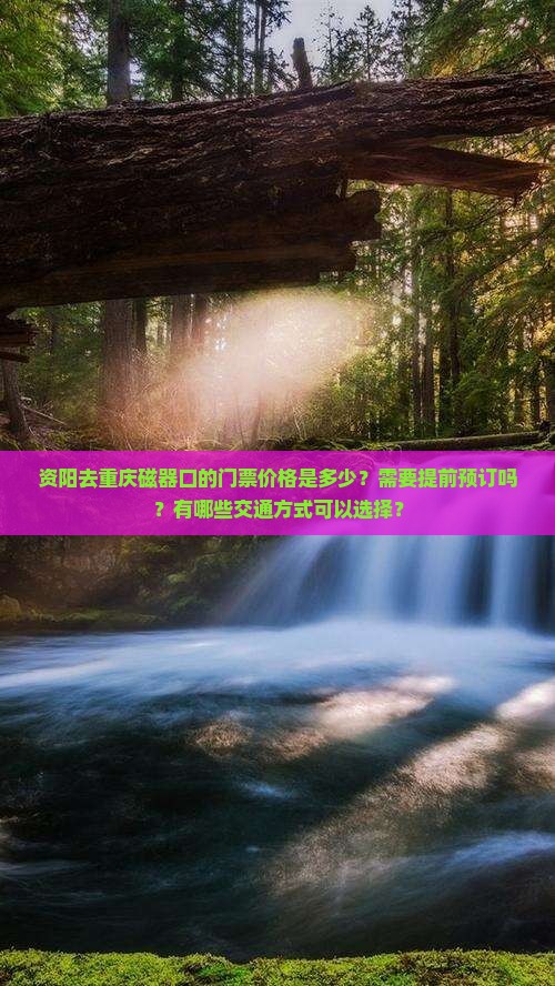 资阳去重庆磁器口门票